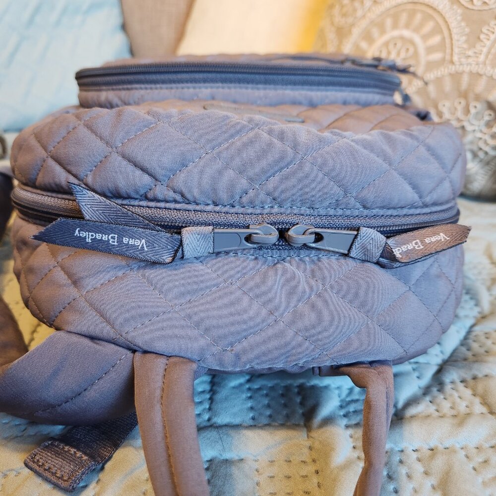 Vera Bradley Gray Essential Compact Backpack - Picture 10 of 11